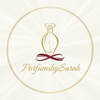 un jolie logo avec un parfum et écrit ParfumsbySarah et assorti au thème